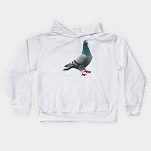 Proud Pigeon illustration. Elegant pigeon art. Bird lover gift. Unique gift Kids Hoodie